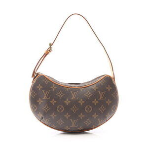 Louis Vuitton Croissant Pochette Shoulder Bag Leather Brown